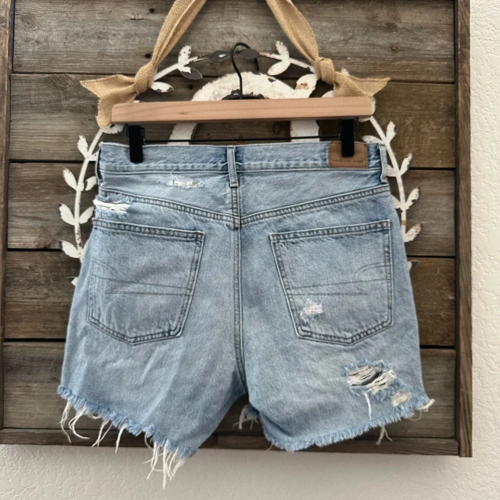 American Eagle 90’s Boyfriend Short Distressed‎ Denim Shorts Size 6